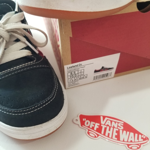 Vans CC Lowland Black and Chili Pepper Sneakers EXCELLENT Condition - Picture 12 of 13